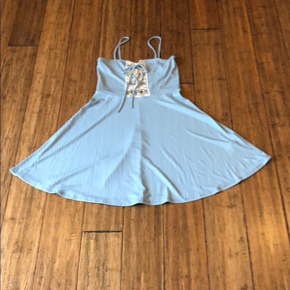 Sleeveless Dress Lace Up A-Line - Picture 7 of 8